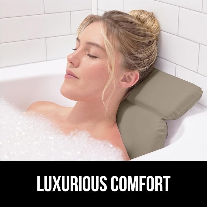 GORILLA GRIP Bath Pillow for Tub, Improved Suction Cups, Luxury Bathtub Pillows - Image 3