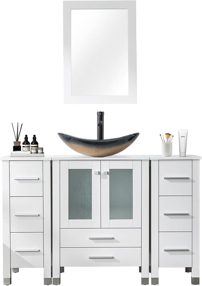 LUCKWIND 48" Bathroom Vanity Sink Combo, 24-inch Main Cabniet - Image 8