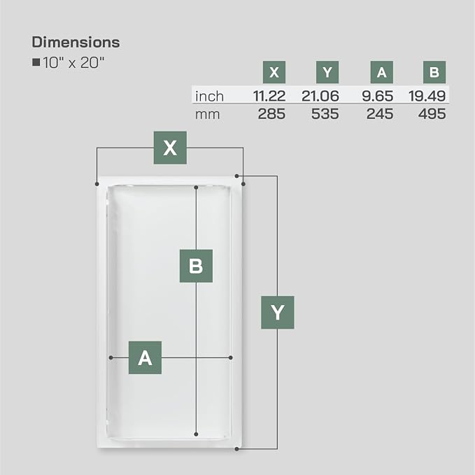 Vent Systems 10'' x 20'' Inch White Metal Access Panel - Image 2