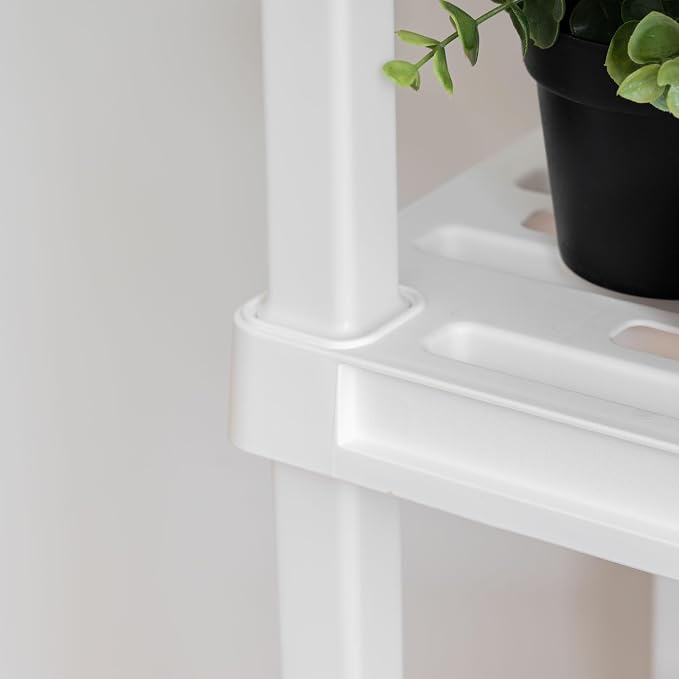 IRIS USA 4-Shelf Light Duty Plastic Storage Shelves, 200lb Capacity, Medium - Image 8