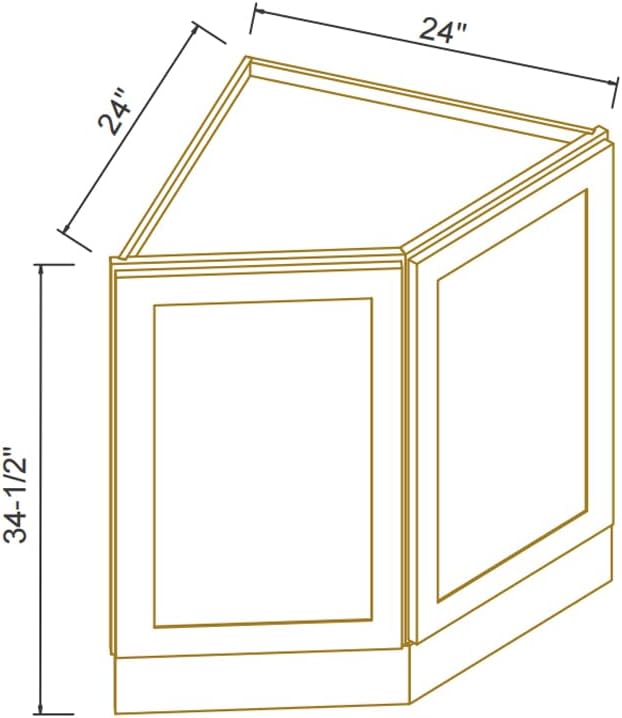 Corner Cabinet for Kitchen Bathroom, Solid Wood Frame - Image 2