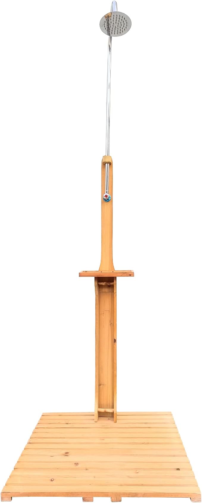 Outdoor Wooden Pool Shower - Image 3