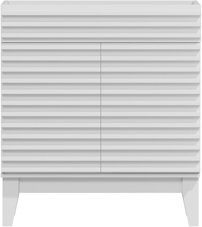 ROOMTEC 30" Bathroom Vanity, Mid-Century Freestanding Bathroom Cabinet Vanity - Image 7