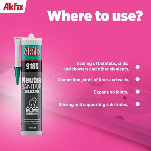Akfix 918N Black 100% Silicone Caulk - Image 4