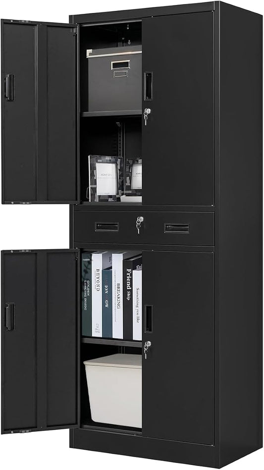 Metal Storage Cabinet, 71 Inch Tall Metal Storage Cabinet by YEEZER