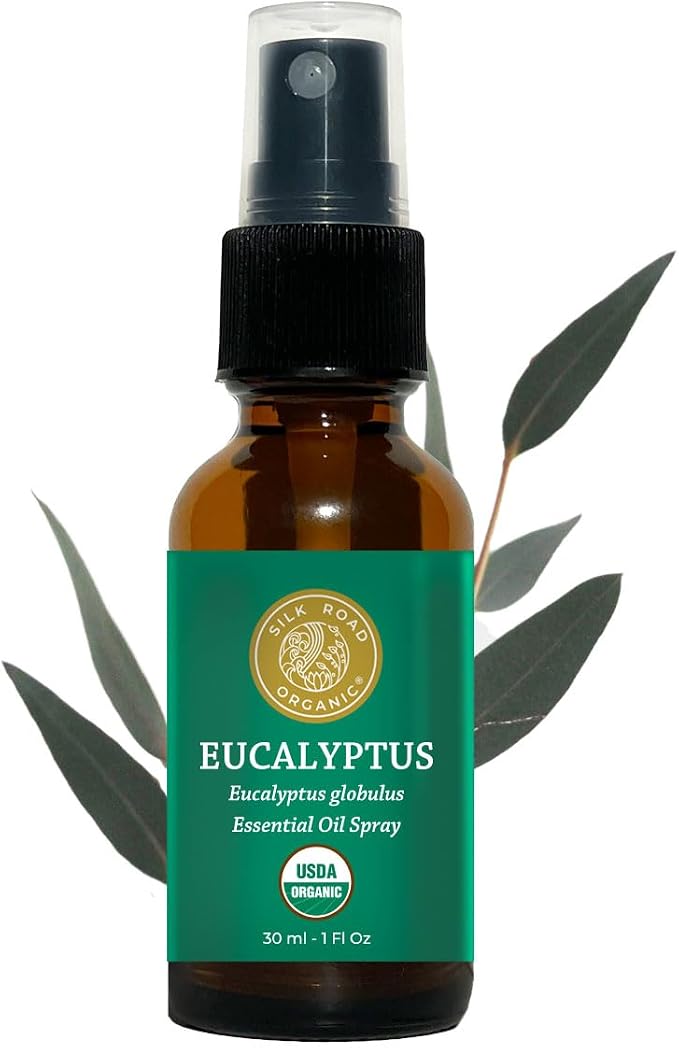 Silk Road Organic Eucalyptus Essential Oil Spray, 100% Pure USDA Certified by SILKROADORGANIC