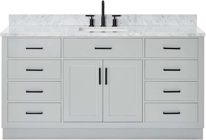 ARIEL 67" Grey Bathroom Vanity - Image 9