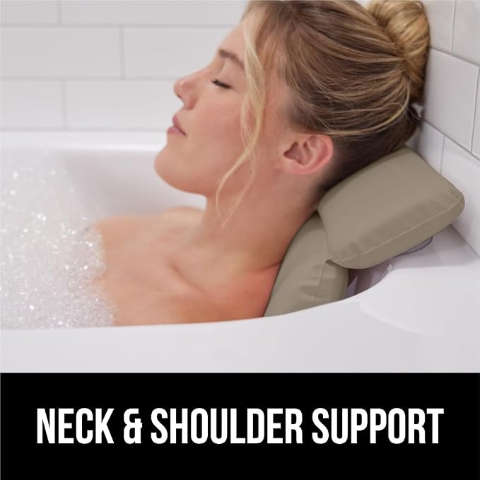 GORILLA GRIP Bath Pillow for Tub, Improved Suction Cups, Luxury Bathtub Pillows - Image 8