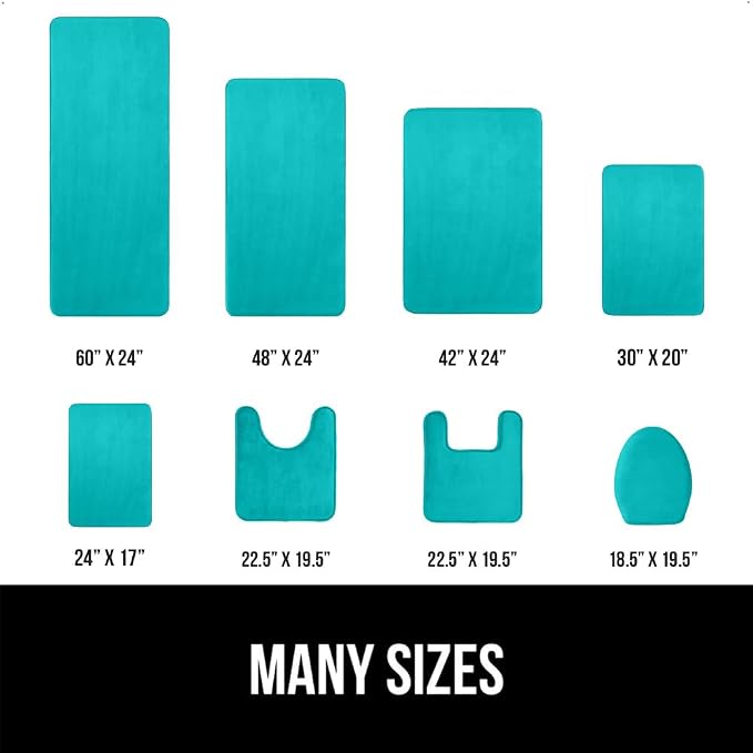 GORILLA GRIP Memory Foam Bath Rugs, Soft Absorbent Velvet Bathroom Mats - Image 2