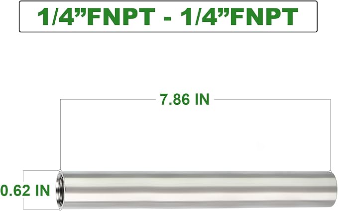 TAISHER 2PCS Stainless Steel Pipe Fittings, 1/4" NPT x 1/4" NPT Female Threaded - Image 4