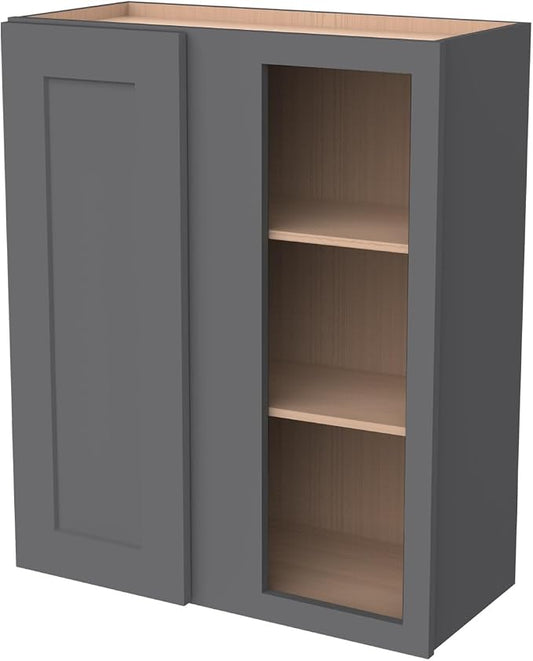 Solid Hardwood Wall Blind Corner Cabinets, Adjustable Shelves, Soft-Close Doors by HCIOANHomecabinetseries