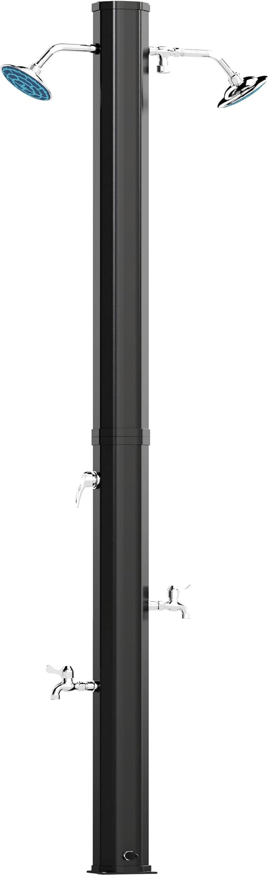 Outsunny 9.2 Gal Solar Heated Outdoor Shower, 7.1F 2-Section Outdoor Solar by Outsunny