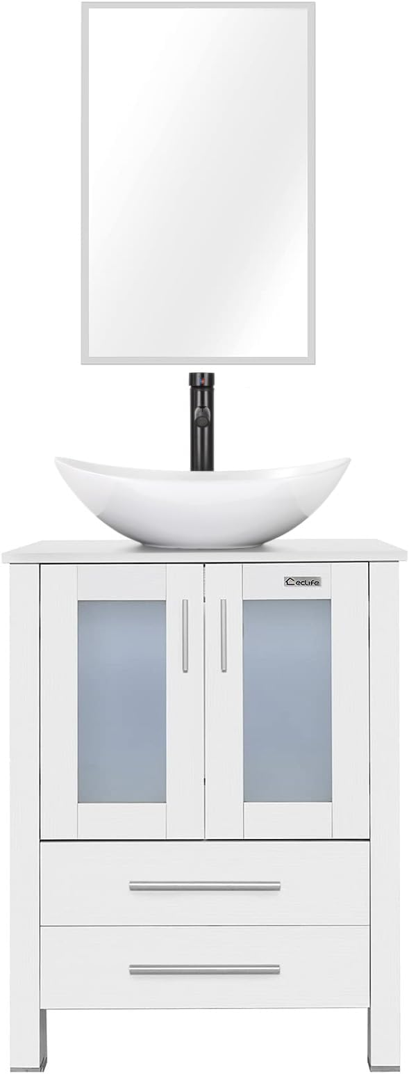 eclife 24" Modern Bathroom Vanity Sink Combo Freestanding Cabinet by eclife