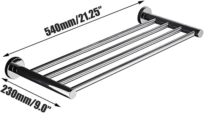 20 Inch Bathroom Towel Rack, Hotel Style Towel Racks - Image 2