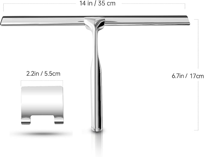 Shower Squeegee for Glass Doors Stainless Steel - Image 6