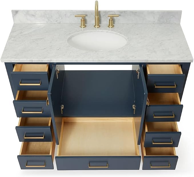 ARIEL 49" Midnight Blue Bathroom Vanity - Image 5