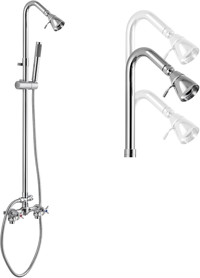 Polish Chrome Wall Mount Outdoor Shower Kit by cinwiny