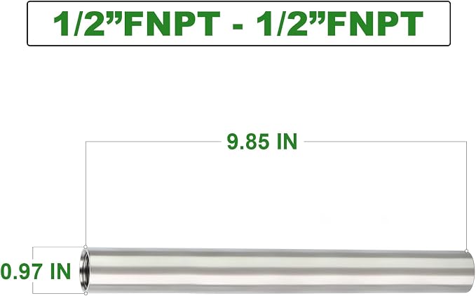 TAISHER 2PCS Stainless Steel Pipe Fittings, 1/2" NPT x 1/2" NPT Female Threaded - Image 4