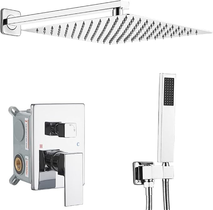 Shower Faucet Set Complete, Wall Mount Shower System by YCAIKOI