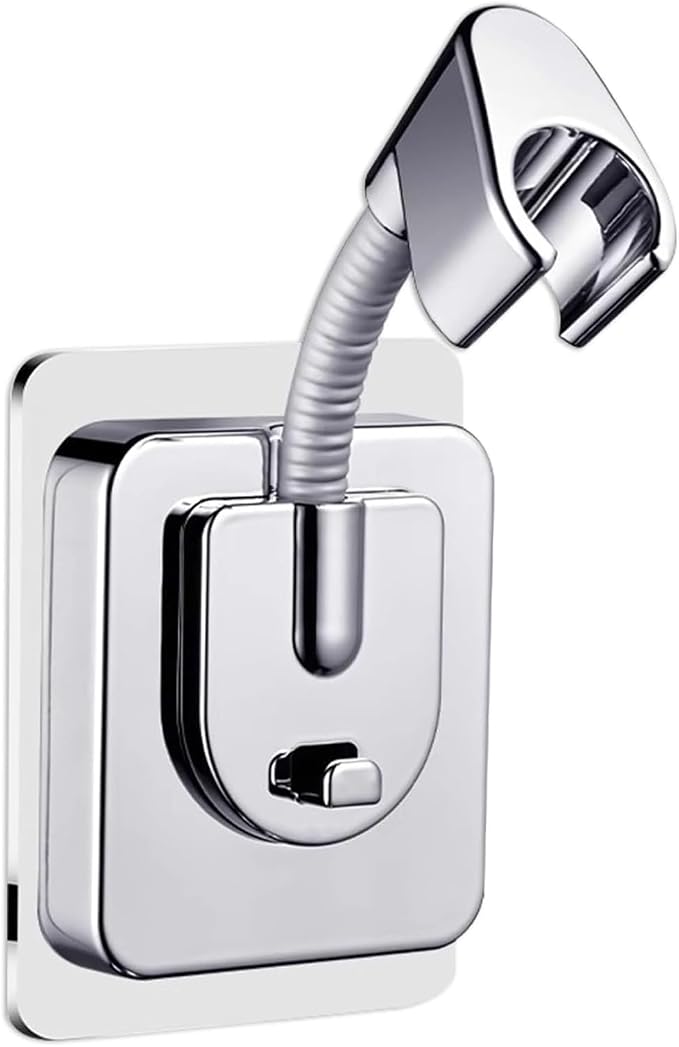 Shower Head Holder Wall Mount, 360° Adjustable Handheld, No-Drill Strong by Jigspsyzh