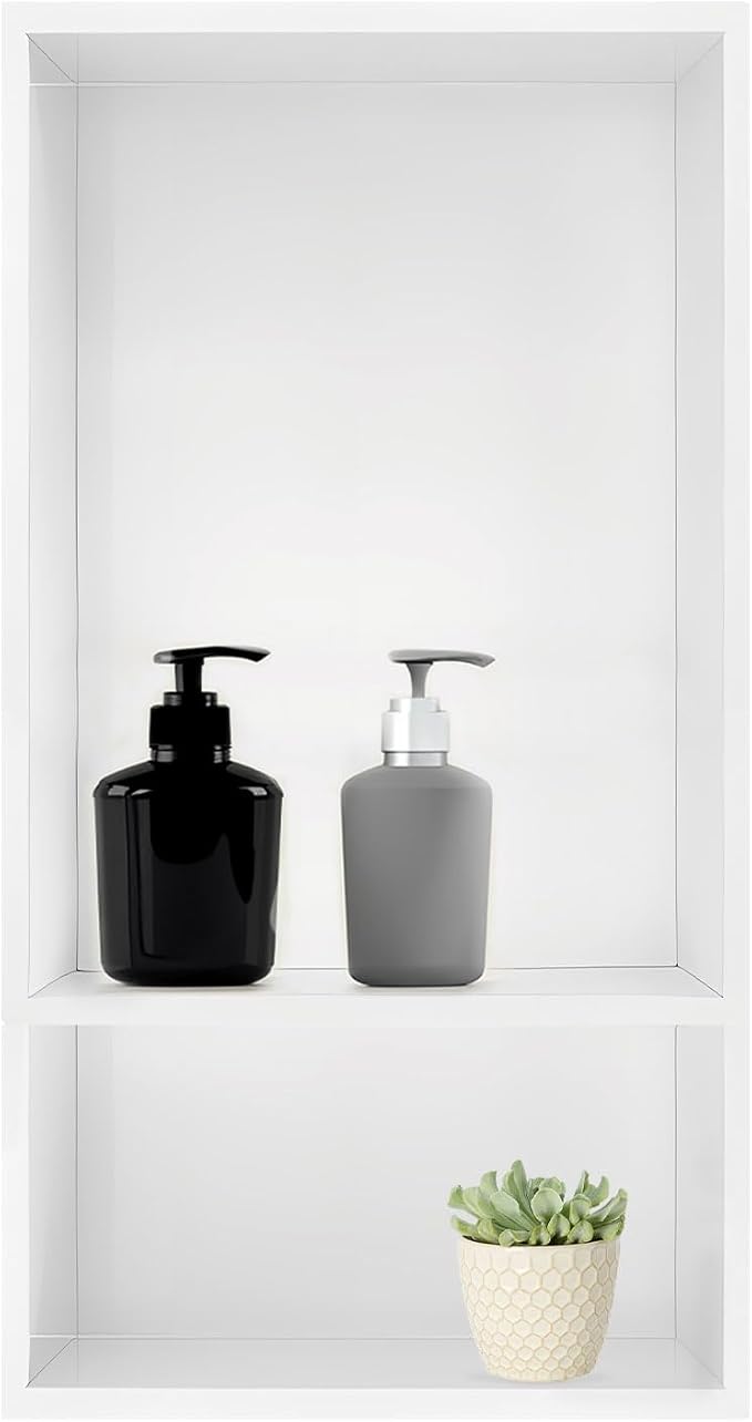 Shower Niche, 12 * 24 Stainless Steel Elegant Bathroom Niche, No Tile Needed by Elefloom