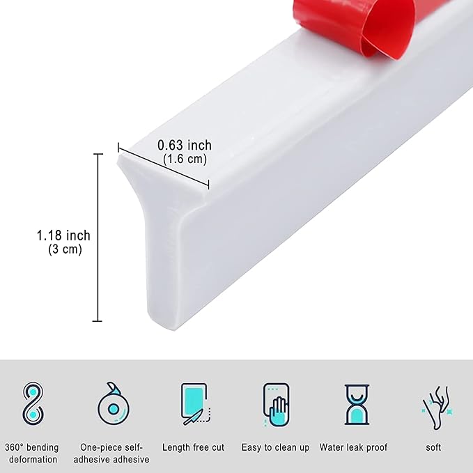 Collapsible Shower Water Guard Water Splash Guard Water Dam Barrier Shower - Image 2