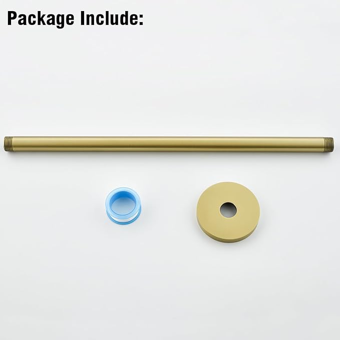 RANDOM Shower Arm with Flange, Brushed Gold.RD91038-16BG - Image 9
