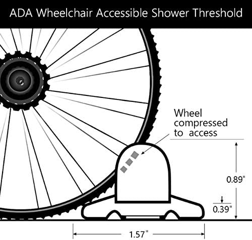 Duzzy 98 Inch Collapsible Shower Threshold Water Dam, Suitable - Image 2