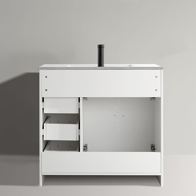 36" Bathroom Vanity with Sink Top, 2 Soft Closing Doors & 3 Full Extension - Image 7