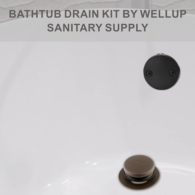 Bronze Tip Toe Bathtub Tub Drain Conversion Kit Assembly, Wellup Tub Drain Trim - Image 2
