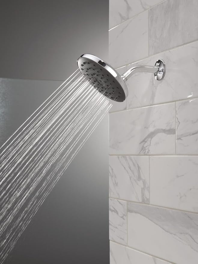 Delta PivotPro Chrome Rain Showerhead, Single Setting 7 Inch Round Shower Head - Image 5