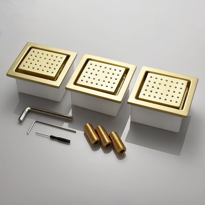 Thermostatic Shower System Brushed Gold Shower Faucet Set - Image 8