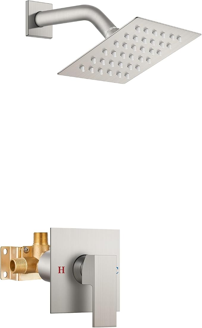 Airuida Shower Faucet Set Bathroom Rain Shower System SUS304 Stainless Steel by Airuida