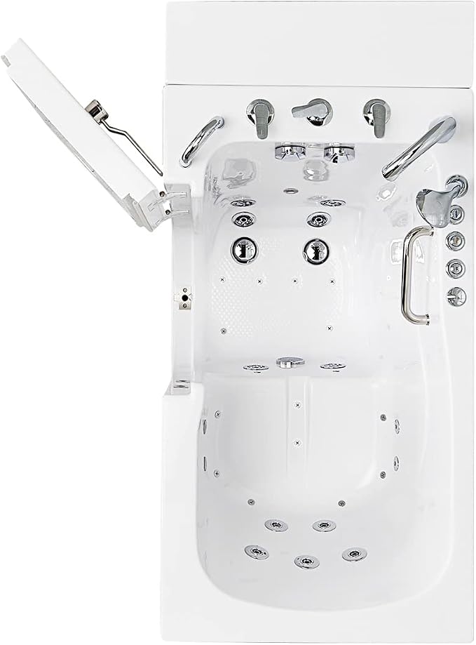 Ella Capri 30"x52" Acrylic Air and Hydro Massage Walk-In Bathtub - Image 11