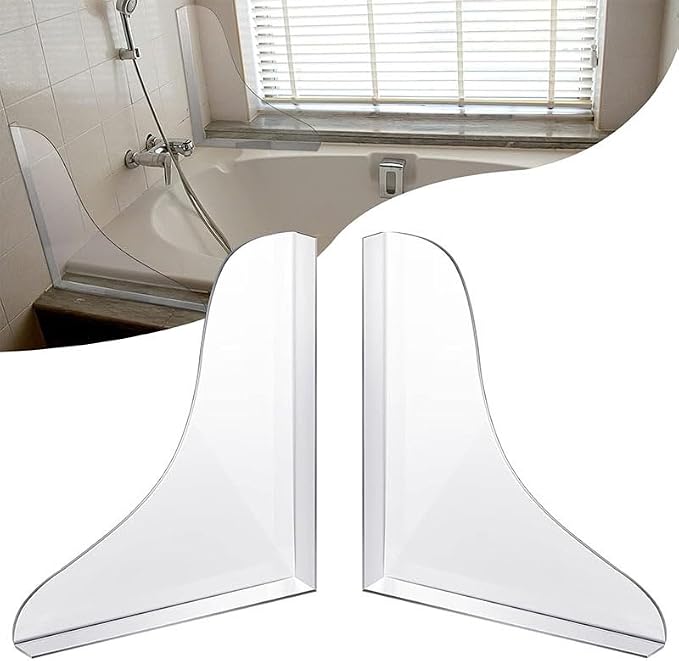 4 Pack Shower Splash Guard – Waterproof Self-Adhesive Shower Water Guard by Unknown