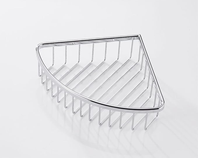 Corner Shower Caddy, Chrome Corner Shower Basket, Wall Mounted Bathroom Soap - Image 3
