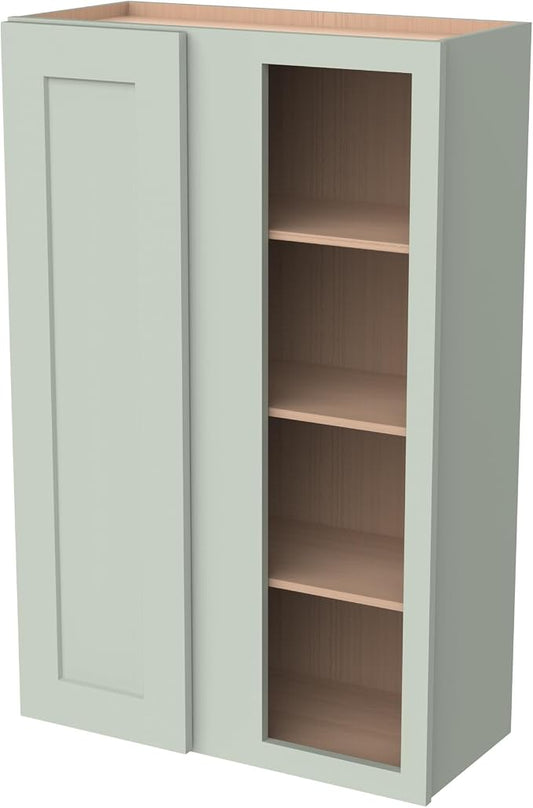 Solid Hardwood Wall Blind Corner Cabinets, Adjustable Shelves, Soft-Close Doors by HCIOANHomecabinetseries