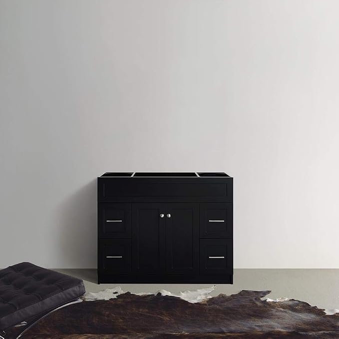 ARIEL Vanity Base Cabinet in Black - Image 2