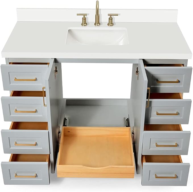 ARIEL 49" Grey Bathroom Vanity - Image 5