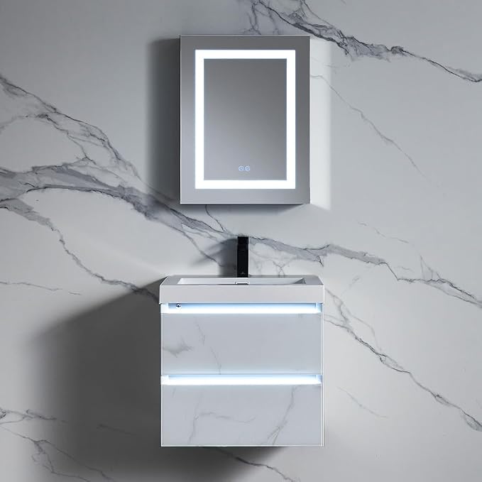 Blossom LED Lighted Medicine Cabinet Mirror - Image 2