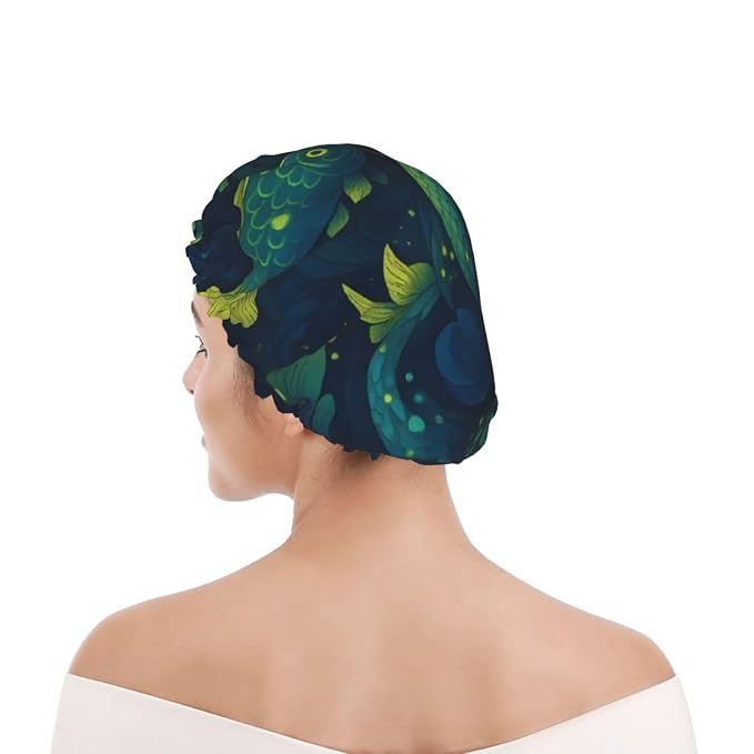 Dreamy Fish and Seaweed Shower Cap - Image 8