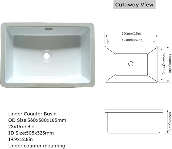 Montary 43"x 22" Bathroom Vanity Top - Image 7
