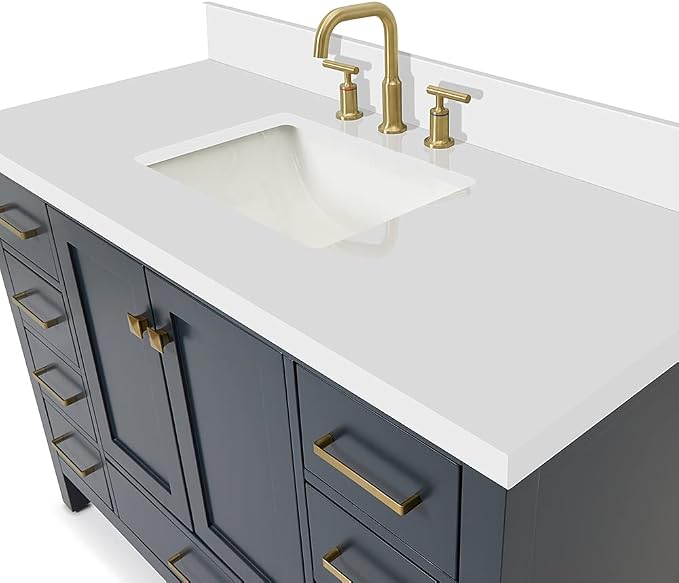 ARIEL 49 inch Midnight Blue Single Bathroom Vanity - Image 9