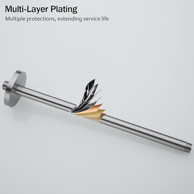 RANDOM Brushed Nickel Shower Arm - Image 7