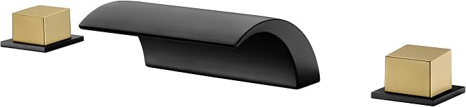 SUMERAIN Roman Bathtub Faucet 3 Hole Deck Mount High Flow Waterfall Tub Filler by SUMERAINFAUCETS