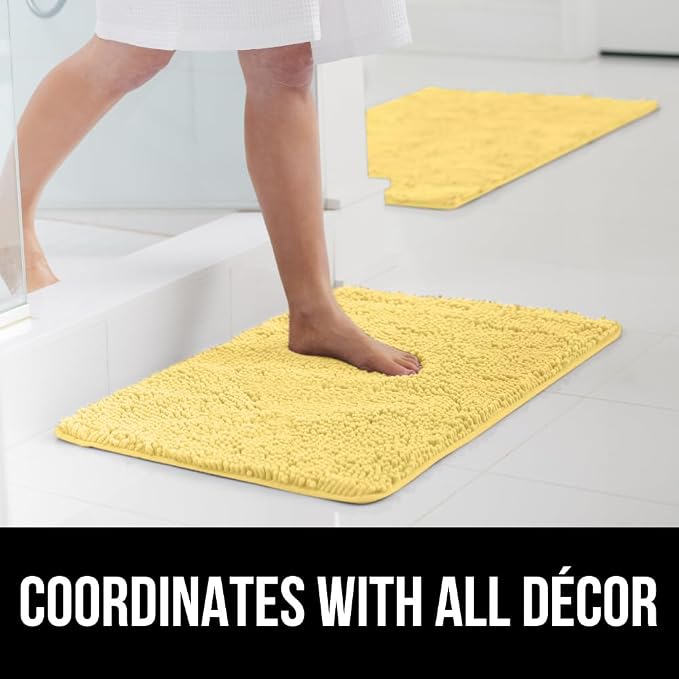 GORILLA GRIP Bath Rug Mat 30x20, Thick Soft Absorbent Chenille, Quick Dry - Image 9
