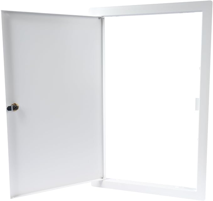 12" x 20" Lockable White Metal Access Panel. Service Shaft Door Panel - Image 6