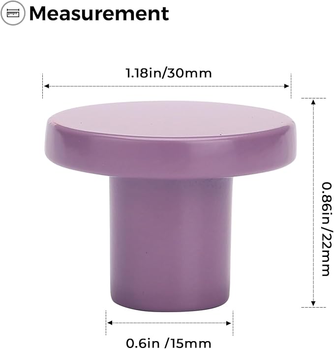 Ravinte 30 Pack Cabinet Knobs Purple Kitchen Cabinet Knobs Round Dresser Drawer - Image 3