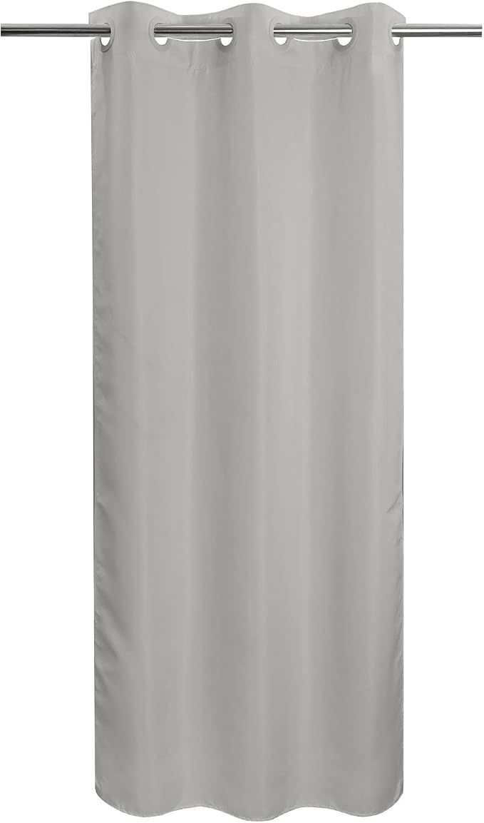 River Dream Stall Size No Hook Grey Shower Curtain Soft Microfiber by RiverDream