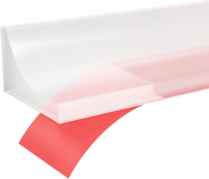 98Inch Collapsible Shower Threshold Water Dam Barrier, Self Adhesive Silicone by JASPOND